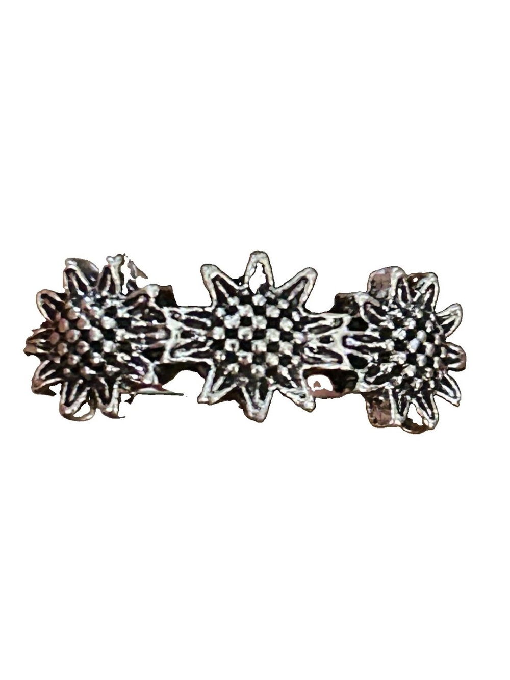 Silver Toned Sunflower Bohemian Festival Ring Size: 7 (NWOT)